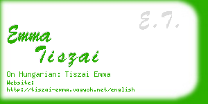 emma tiszai business card